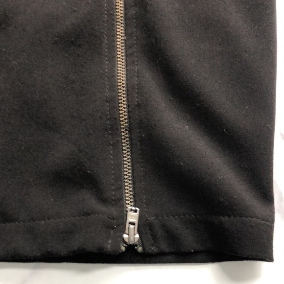 Zara TRF Double Zip Up Black Pencil Mini Skirt Size 8 - Picture 7 of 14